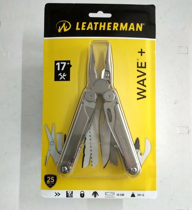Leatherman Wave Plus multi-tool in its pack