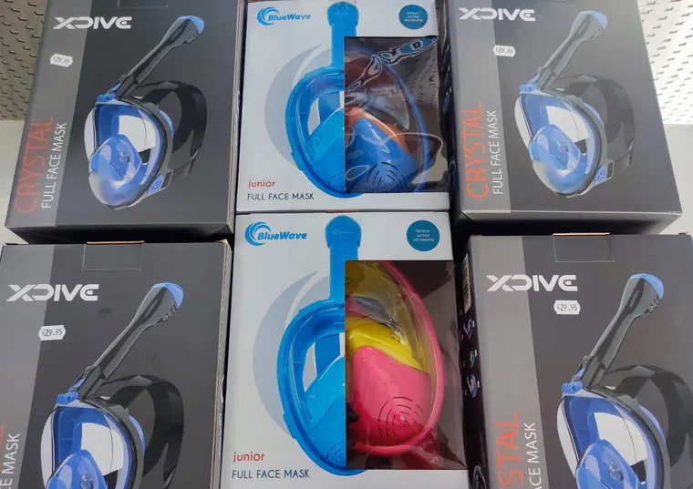 Xdive full face snorkel masks in boxes